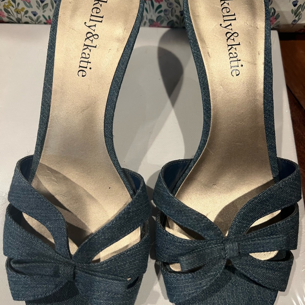 Kelly & Katie Denim Blue Heels